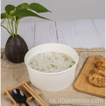 Recipiente de comida desechable con revestimiento de PE a prueba de agua